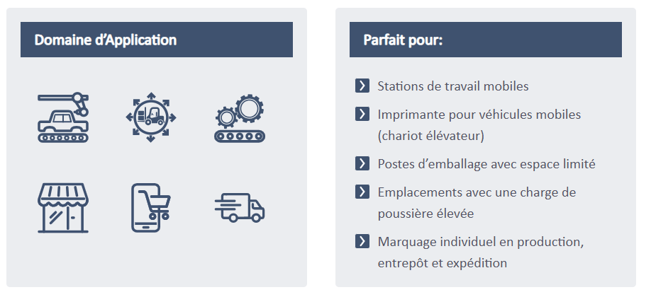 Application des imprimantes embarquées